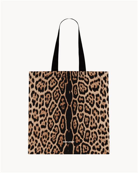 sac ysl leopard|LEOPARD TOTEBAG .